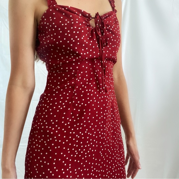 Princess Polly red polka dot mini dress size 0 midnight madness summer - Picture 5 of 8